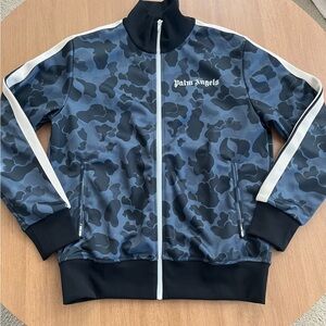 Palm Angels Black and Blue Camo Jacket